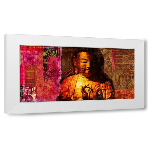 Gold Dream White Modern Wood Framed Art Print by Joannoo