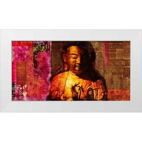 Gold Dream White Modern Wood Framed Art Print by Joannoo