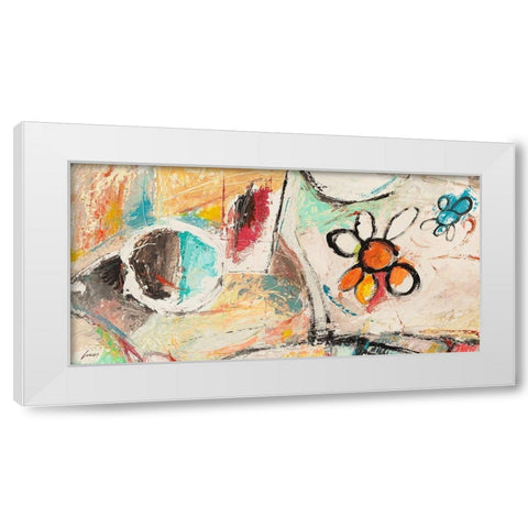 La chiamo primavera White Modern Wood Framed Art Print by Lucas