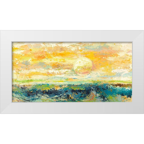 Onde della sera White Modern Wood Framed Art Print by Lucas