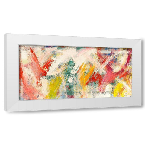 Vortice di colori White Modern Wood Framed Art Print by Lucas
