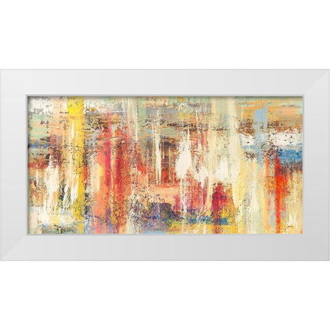 Colori riflessi (detail) White Modern Wood Framed Art Print by Lucas
