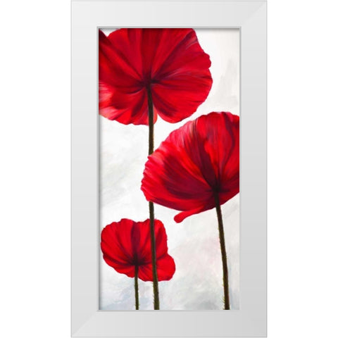 Reds III White Modern Wood Framed Art Print by Villa, Luca