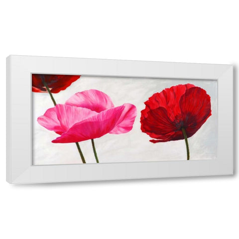 Trio White Modern Wood Framed Art Print by Villa, Luca