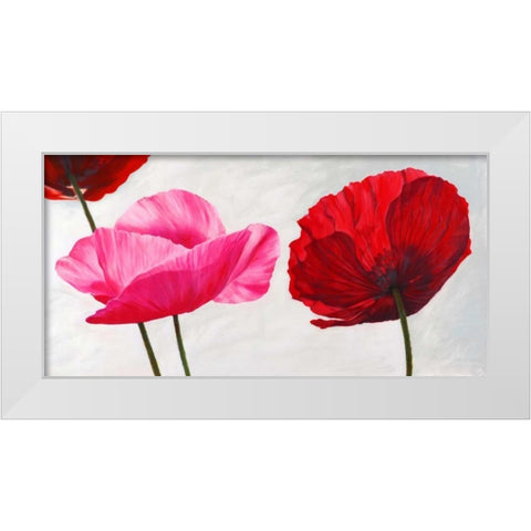 Trio White Modern Wood Framed Art Print by Villa, Luca