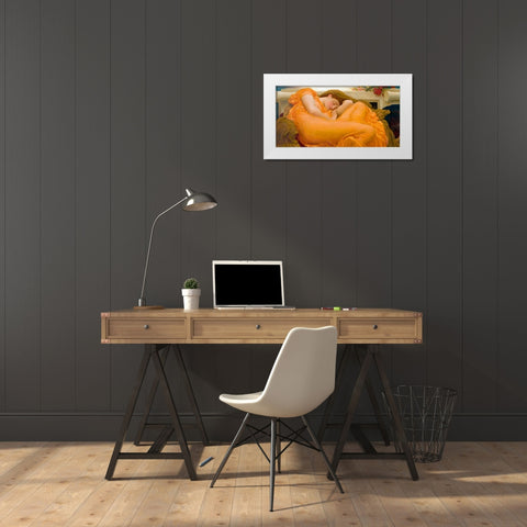 Flaming June (detail) White Modern Wood Framed Art Print by Leighton, Frederic