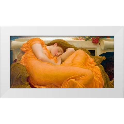 Flaming June (detail) White Modern Wood Framed Art Print by Leighton, Frederic
