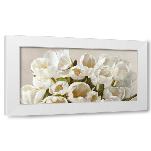 Composizione in bianco White Modern Wood Framed Art Print by Sanna, Leonardo