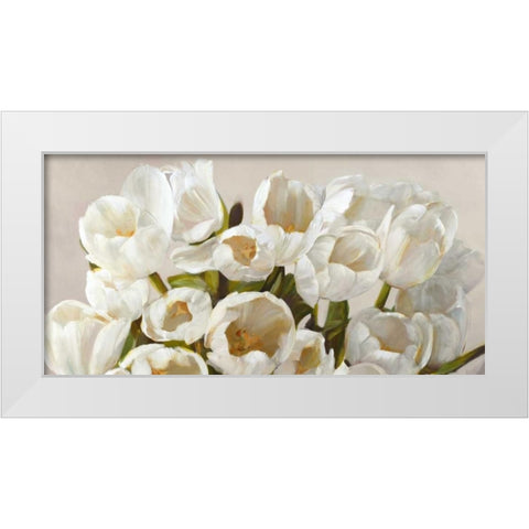 Composizione in bianco White Modern Wood Framed Art Print by Sanna, Leonardo