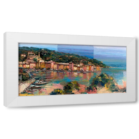 Portofino destate White Modern Wood Framed Art Print by Florio, Luigi