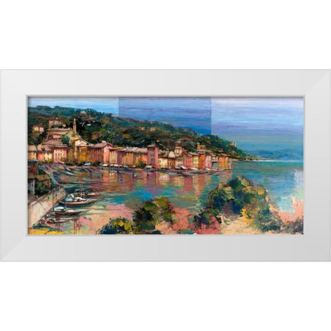 Portofino destate White Modern Wood Framed Art Print by Florio, Luigi