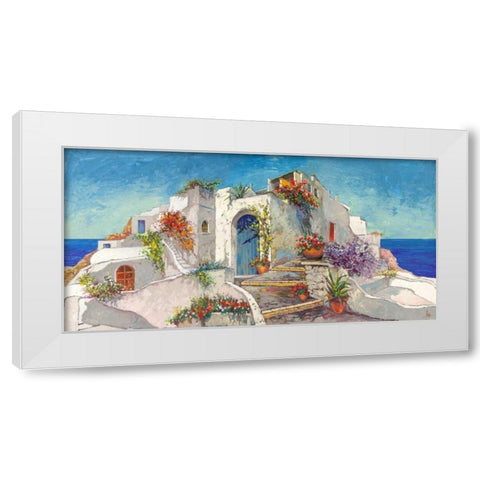 Casa nelle Cicladi White Modern Wood Framed Art Print by Florio, Luigi
