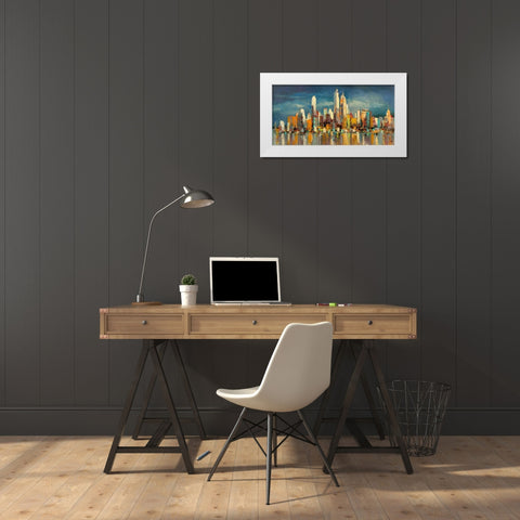 New York- riflessi del mattino White Modern Wood Framed Art Print by Florio, Luigi