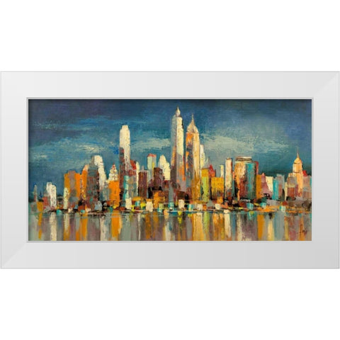 New York- riflessi del mattino White Modern Wood Framed Art Print by Florio, Luigi