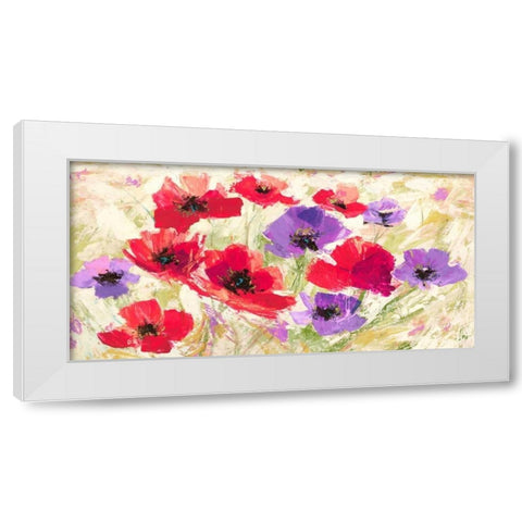 Campo in Primavera White Modern Wood Framed Art Print by Florio, Luigi