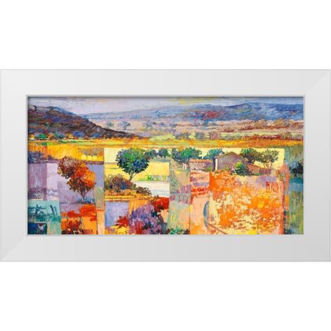 Peasaggio italiano White Modern Wood Framed Art Print by Florio, Luigi