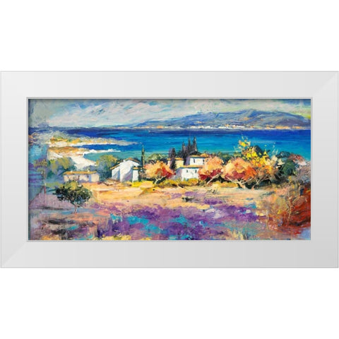 Costa mediterranea (detail) White Modern Wood Framed Art Print by Florio, Luigi