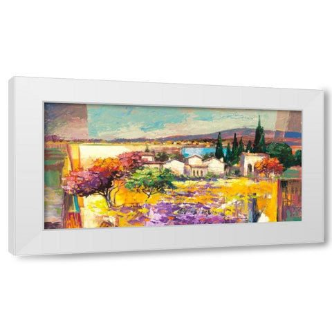 Estate mediterranea (detail) White Modern Wood Framed Art Print by Florio, Luigi