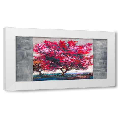 Albero in fiore White Modern Wood Framed Art Print by Florio, Luigi