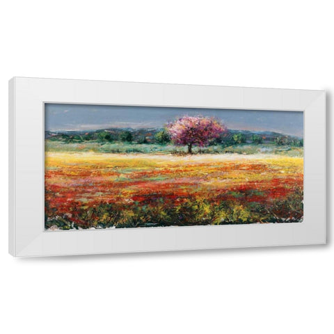 Lâ€™albero rosa White Modern Wood Framed Art Print by Florio, Luigi