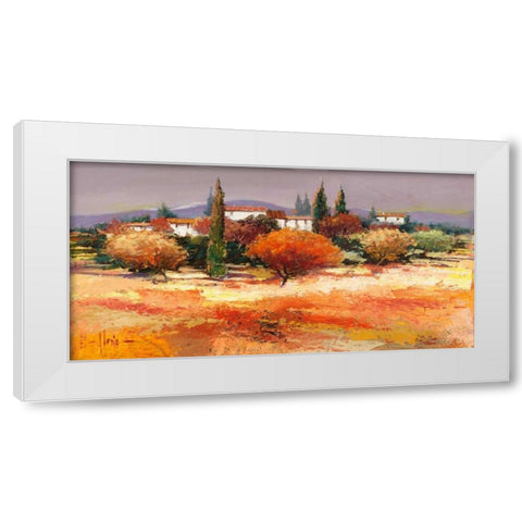 Colline assolate White Modern Wood Framed Art Print by Florio, Luigi