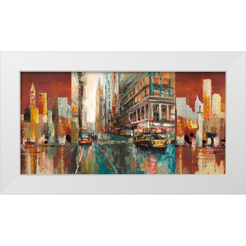 NYC-1 White Modern Wood Framed Art Print by Luigi, Florio