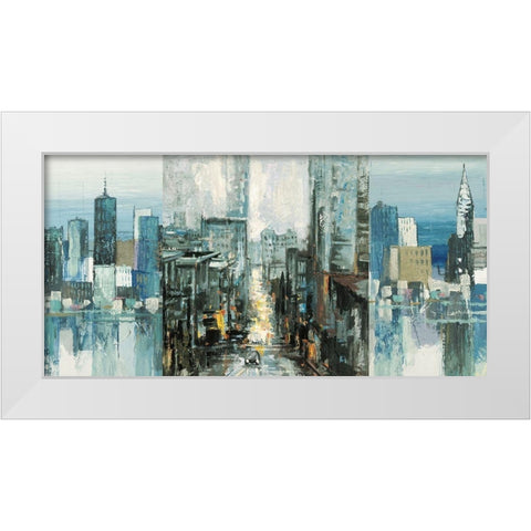 NYC-3 White Modern Wood Framed Art Print by Luigi, Florio