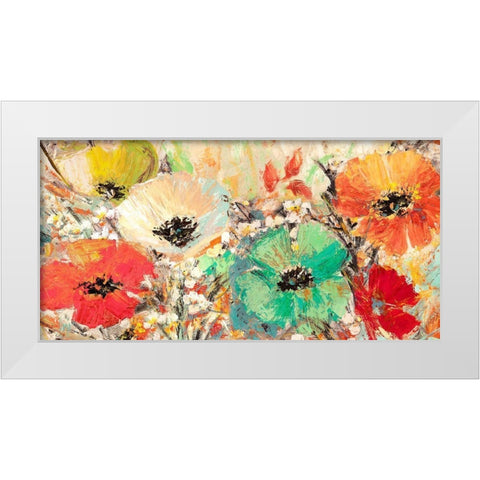 Gemme in fiore White Modern Wood Framed Art Print by Luigi, Florio