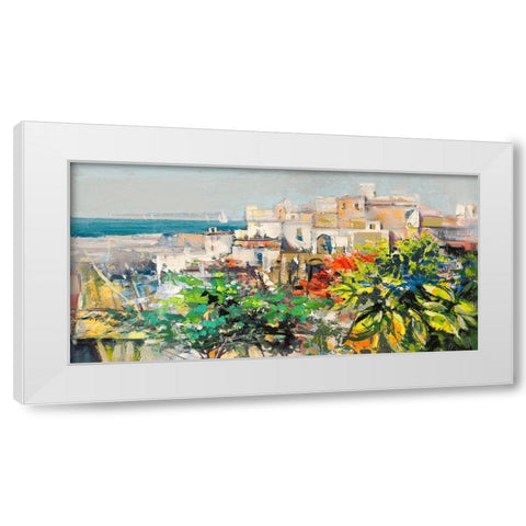 Meriggiare mediterraneo White Modern Wood Framed Art Print by Luigi, Florio