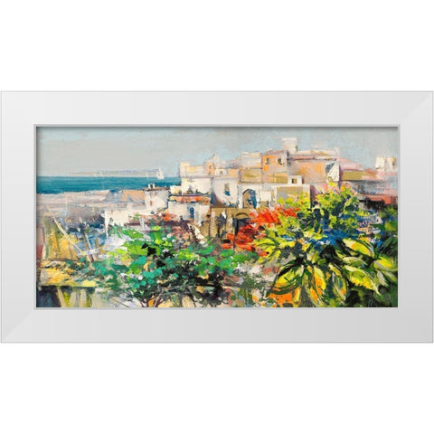 Meriggiare mediterraneo White Modern Wood Framed Art Print by Luigi, Florio