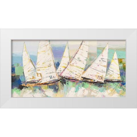 Nel mare dei Tropici White Modern Wood Framed Art Print by Luigi, Florio