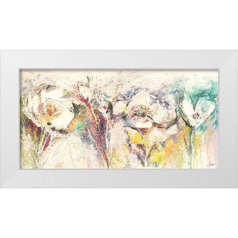 Flora I White Modern Wood Framed Art Print by Florio, Luigi