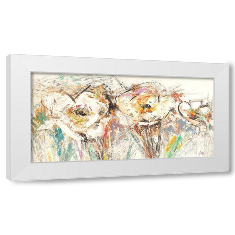 Flora II White Modern Wood Framed Art Print by Florio, Luigi