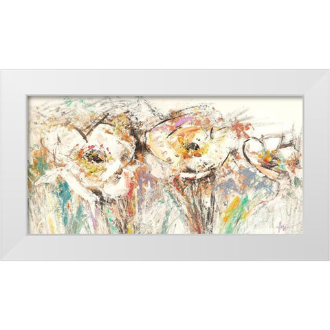 Flora II White Modern Wood Framed Art Print by Florio, Luigi