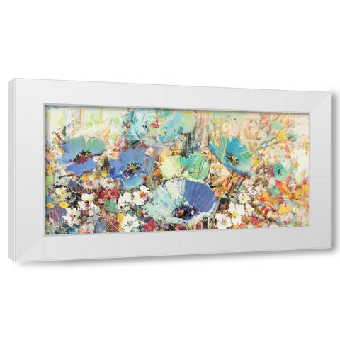 Campo di fiori in Primavera I (detail) White Modern Wood Framed Art Print by Florio, Luigi