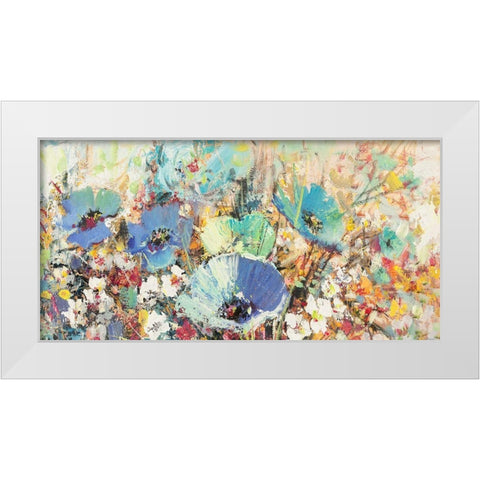 Campo di fiori in Primavera I (detail) White Modern Wood Framed Art Print by Florio, Luigi