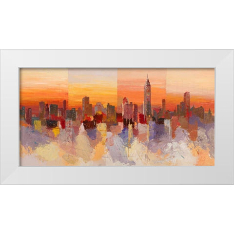 Sognando New York White Modern Wood Framed Art Print by Florio, Luigi