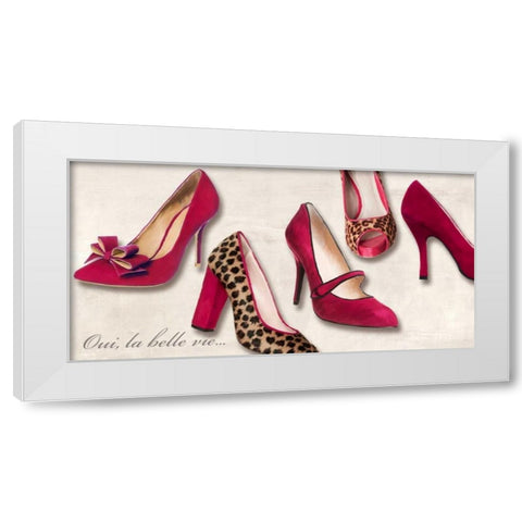 Oui la belle vieâ€¦ White Modern Wood Framed Art Print by Clair, Michelle