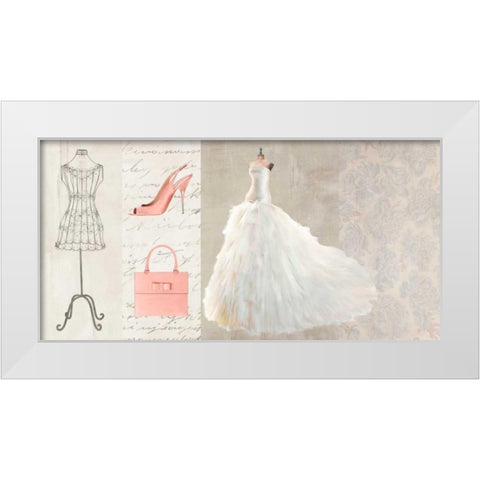 Fashionable White Modern Wood Framed Art Print by Clair, Michelle