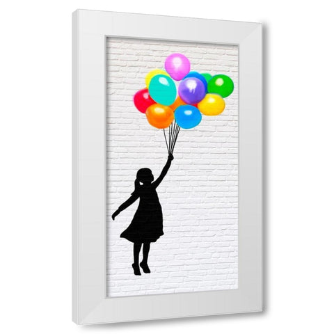 Learn to Fly White Modern Wood Framed Art Print by Masterfunk Collective