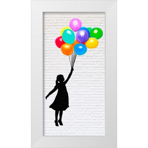 Learn to Fly White Modern Wood Framed Art Print by Masterfunk Collective