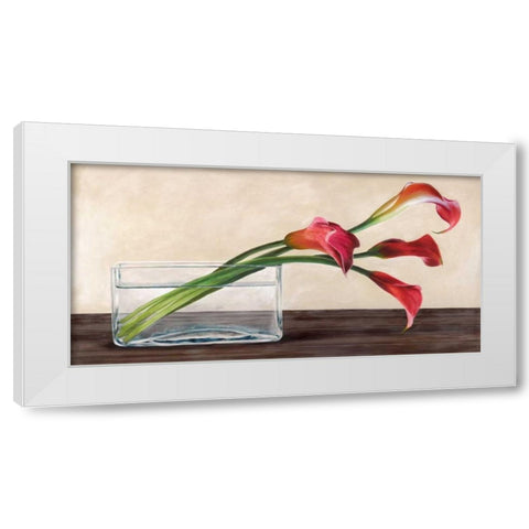 Modern composition Callas White Modern Wood Framed Art Print by Mills, Shin