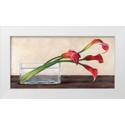 Modern composition Callas White Modern Wood Framed Art Print by Mills, Shin