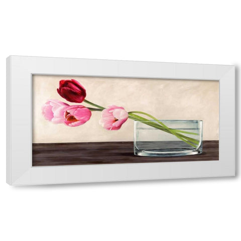 Modern composition Tulips White Modern Wood Framed Art Print by Mills, Shin