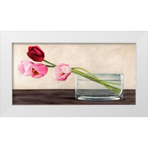 Modern composition Tulips White Modern Wood Framed Art Print by Mills, Shin
