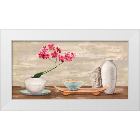 Enlightened White Modern Wood Framed Art Print by Mills, Shin