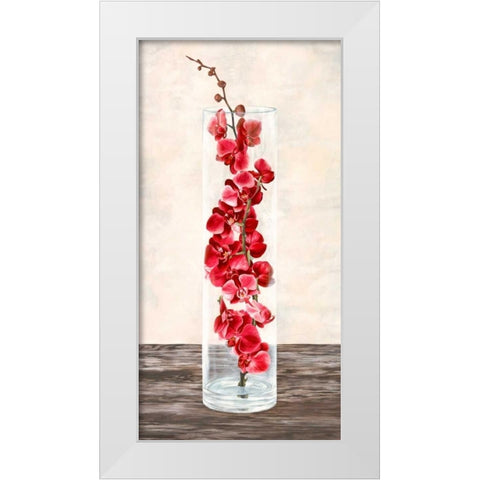 Arrangement of orchids White Modern Wood Framed Art Print by Mills, Shin