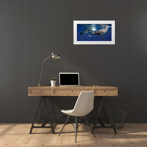 La Fille de la Mer (couleur) White Modern Wood Framed Art Print by Moreau, Marc