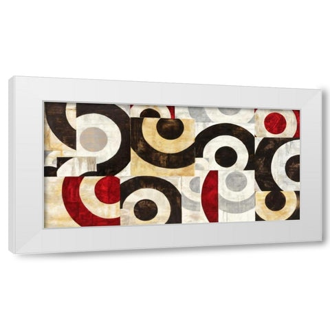 Connessione geometrica White Modern Wood Framed Art Print by Nava, Sandro