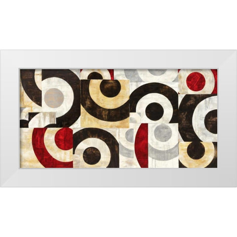 Connessione geometrica White Modern Wood Framed Art Print by Nava, Sandro